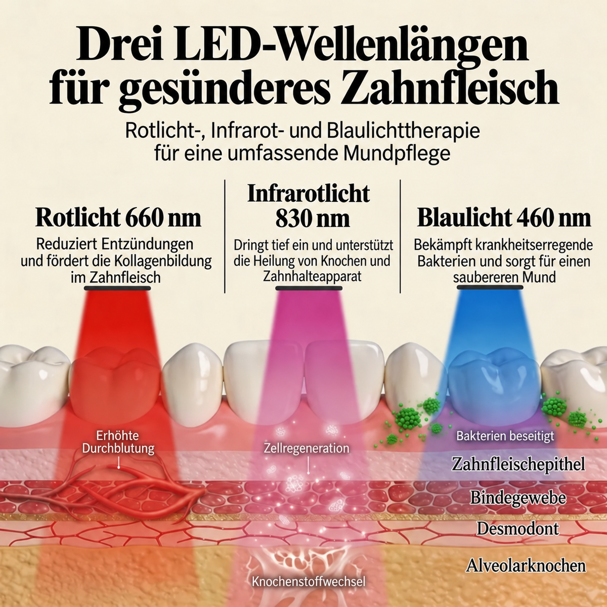 Kessare Zahnbürste für gesundes Zahnfleisch